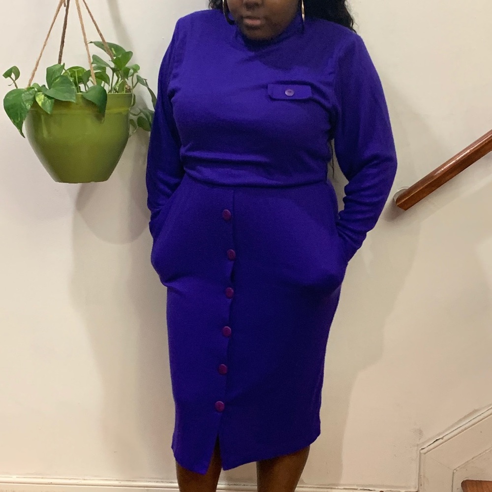 Walden Petite Cobalt Vintage Dress